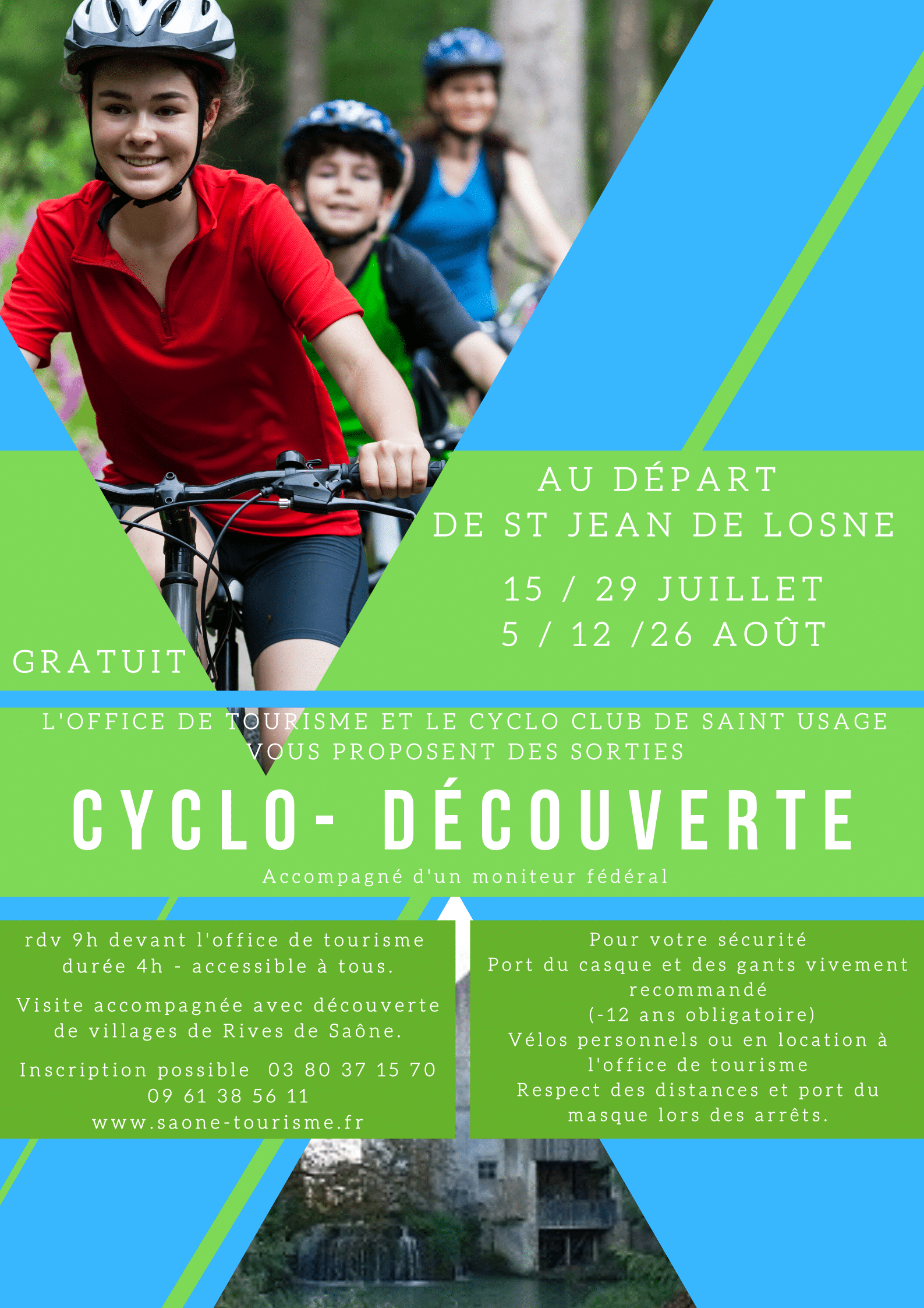 Affiche Cyclo-Découverte en Rives de Saône