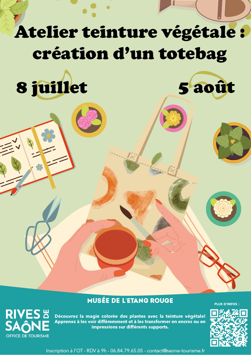 Atelier teinture végétale création d’un totebag